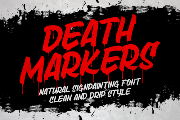 Death Markers: Vintage Brush Font for Horror Branding