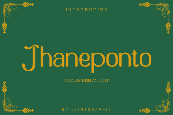 Jhaneponto: A Modern Blackletter Display Font for Bold Design