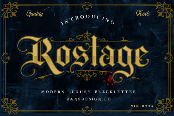 Rostage: The Bold Blackletter Choice for High-Impact Visual Design