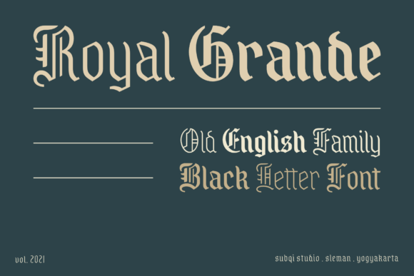 The Imposing Elegance of Royal Grande: A Deep Dive into Distinctive Blackletter Typography