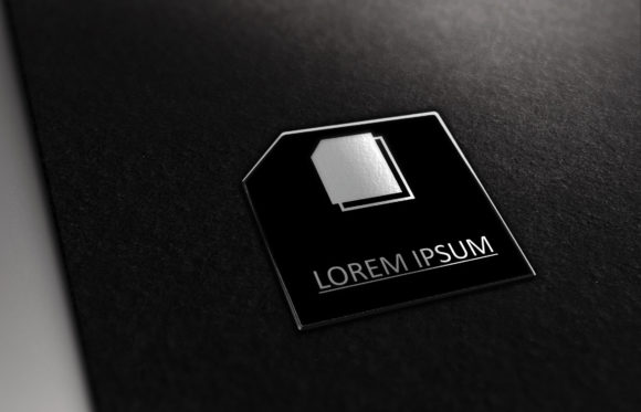 White on Black Letter Logo